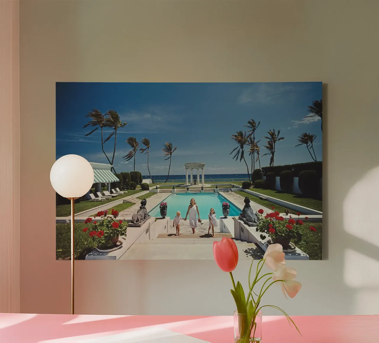 Neo Classical Pool Slim aarons canvas by Chrisvintage