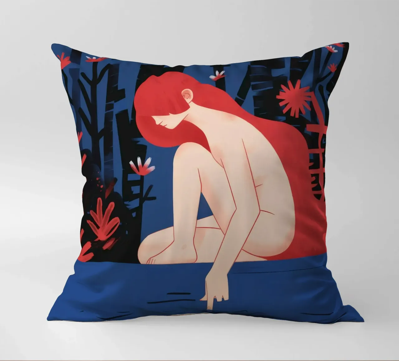 Riflesso d'acqua Tranquillità cuscino da Petal Canvas