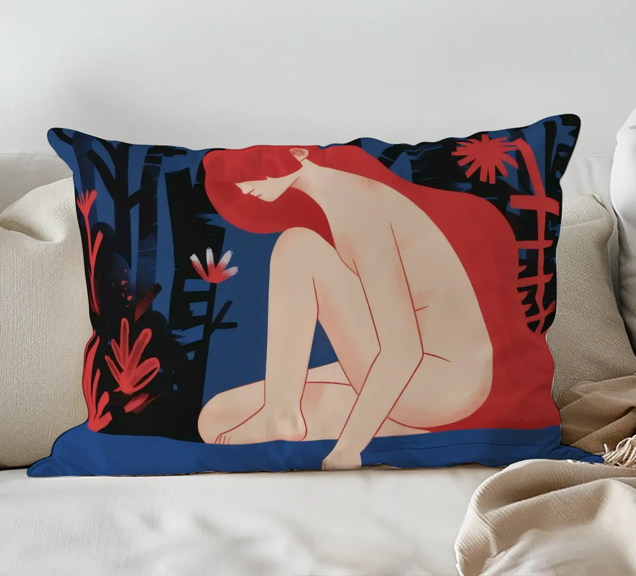 Riflesso d'acqua Tranquillità cuscino da Petal Canvas