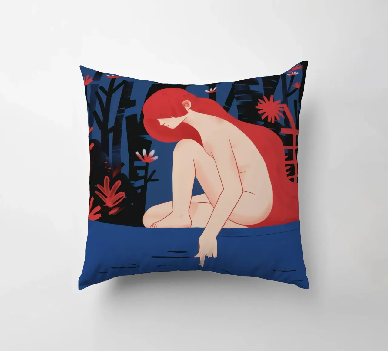 Riflesso d'acqua Tranquillità cuscino da Petal Canvas