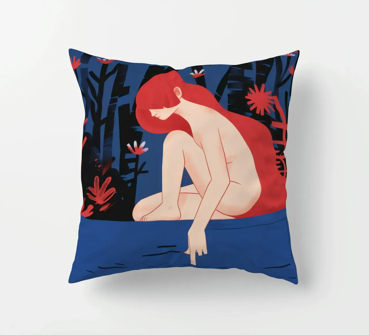 Riflesso d'acqua Tranquillità cuscino da Petal Canvas