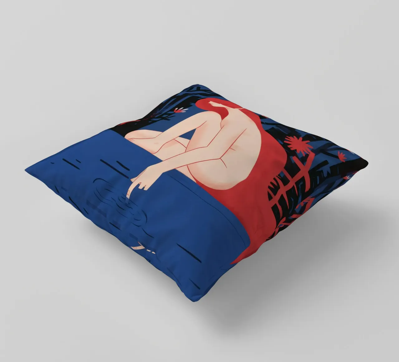 Riflesso d'acqua Tranquillità cuscino da Petal Canvas