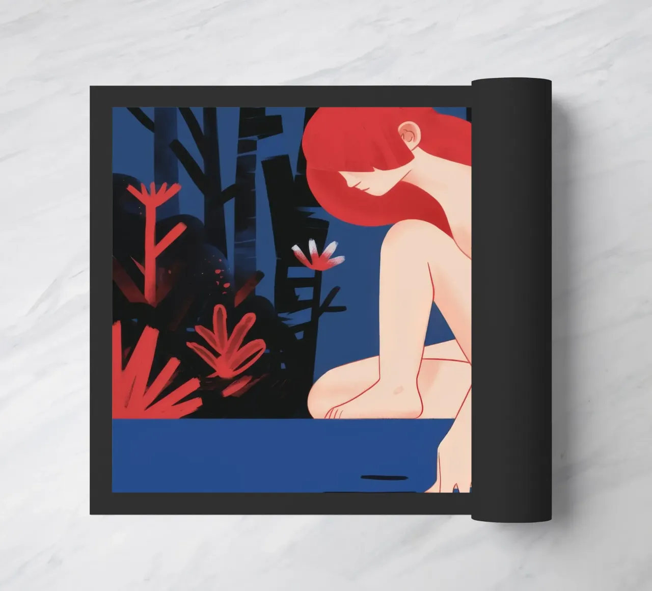 Riflesso d'acqua Tranquillità zerbino da Petal Canvas