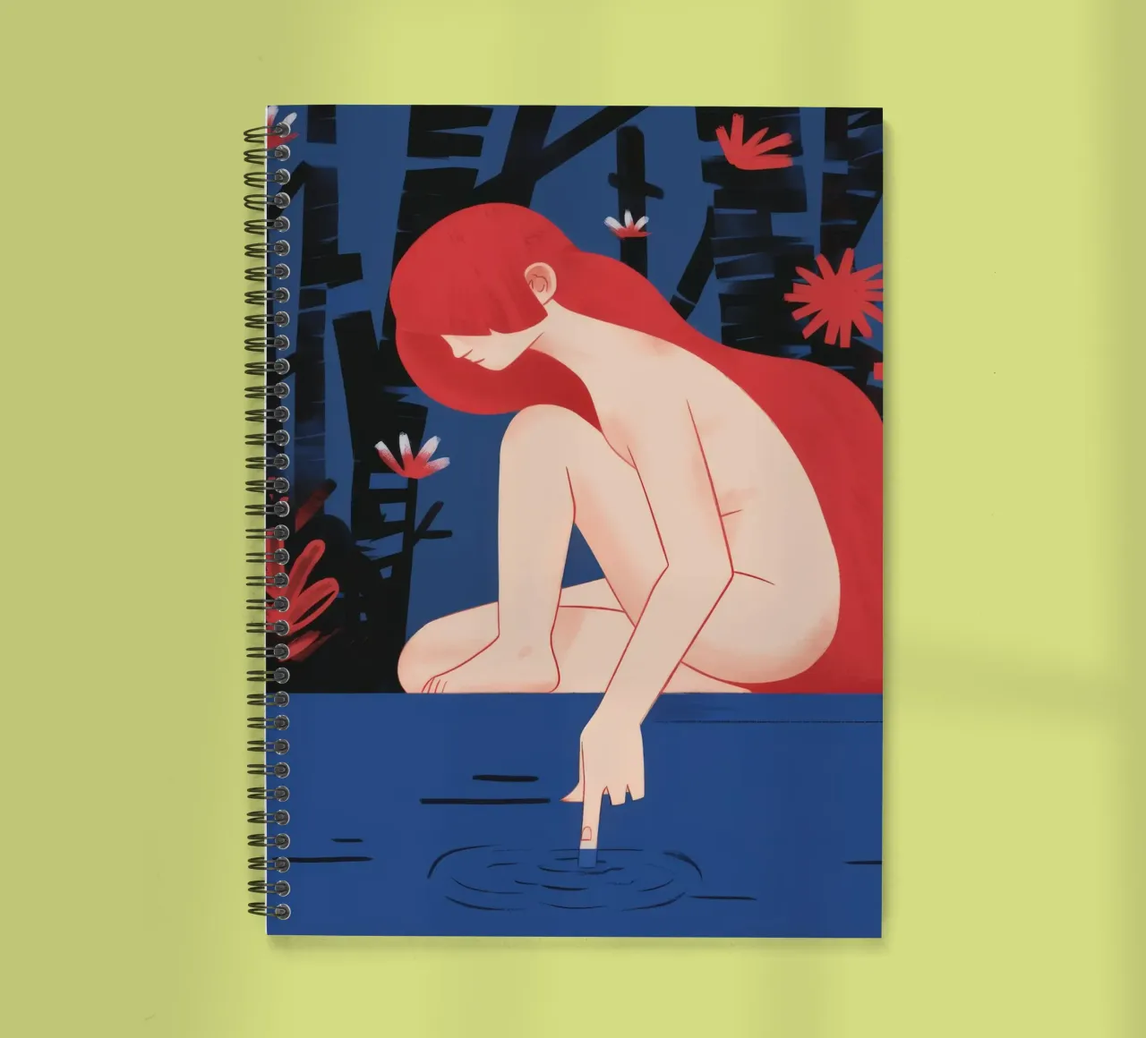 Water Reflection Tranquility spiral notebook by Petal Canvas