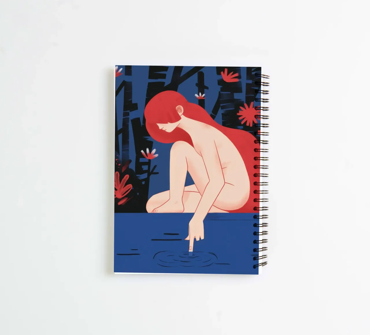 Water Reflection Tranquility spiral notebook by Petal Canvas
