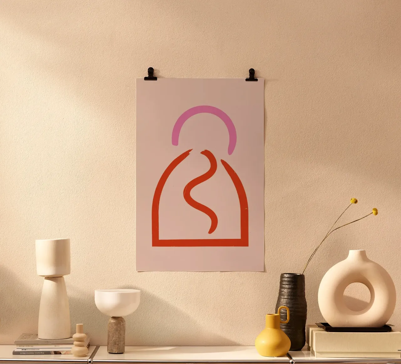 Rising Sun Over Pathway poster con telaio in legno da Pure