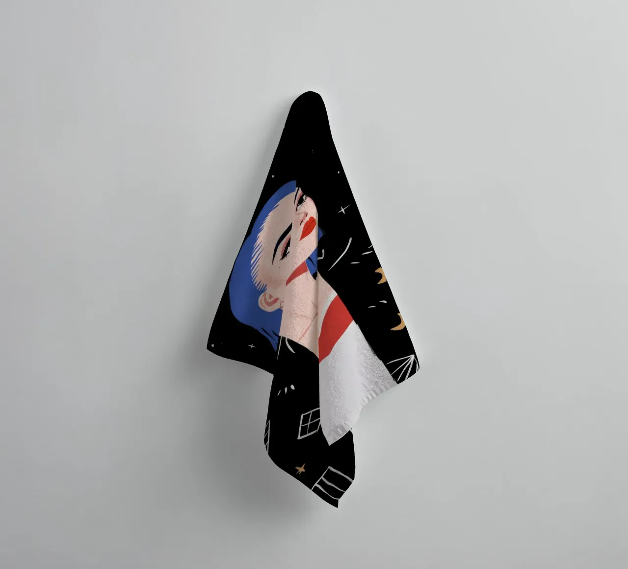 Cosmic Fashion Statement towel by Petal Canvas