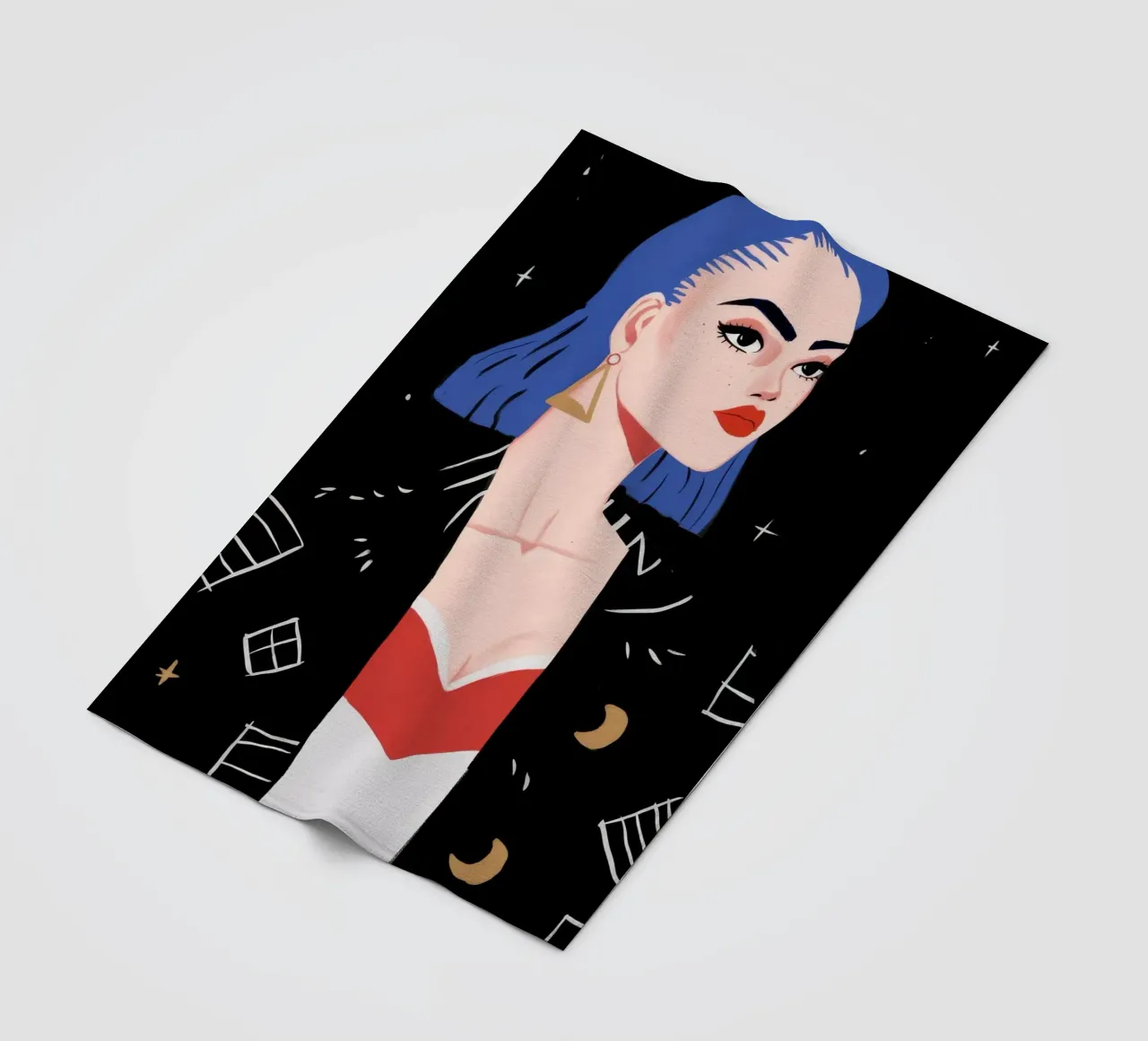 Cosmic Fashion Statement fleece blanket by Petal Canvas