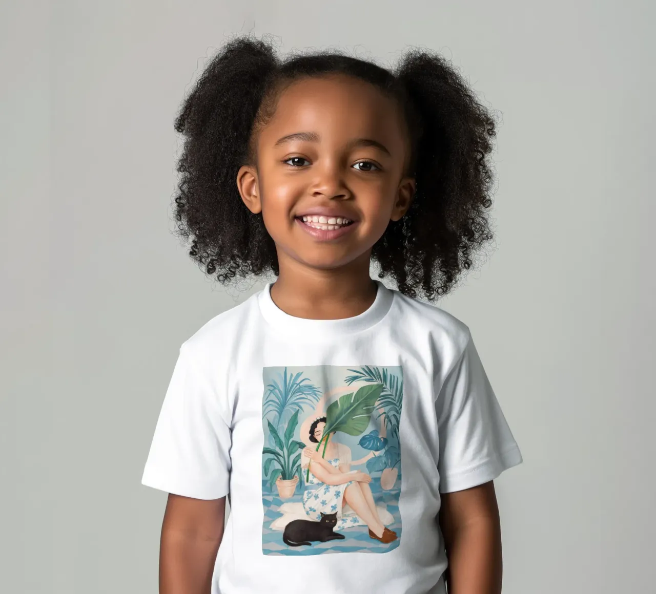 Scène de détente tropicale t-shirt enfant de Petal Canvas