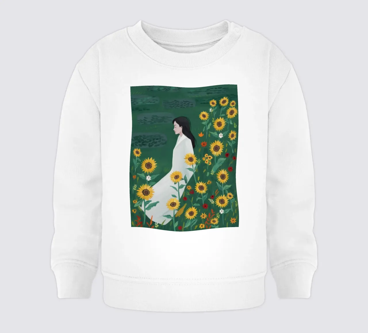 Serenità dei girasoli felpa neonato da Petal Canvas