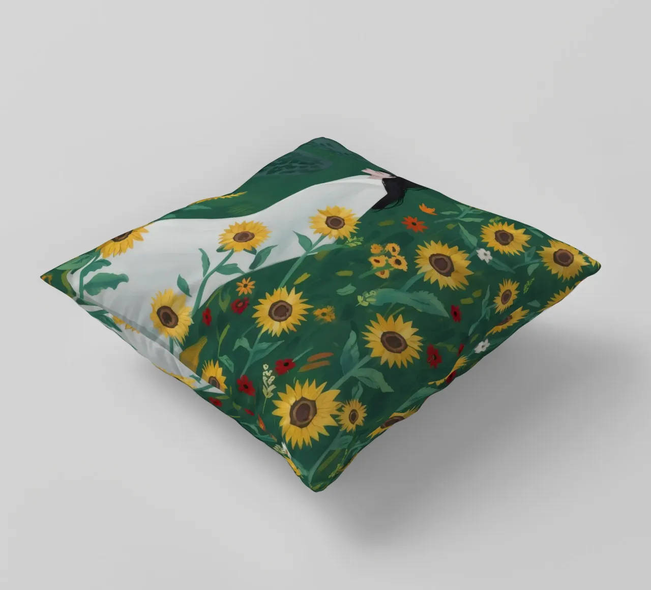 Serenità dei girasoli cuscino da Petal Canvas