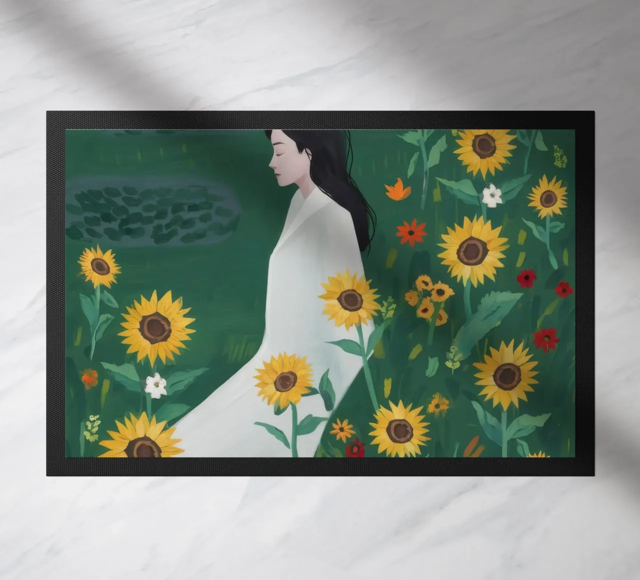Serenità dei girasoli zerbino da Petal Canvas
