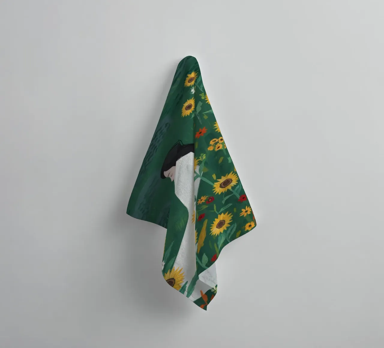 Sunflower Serenity towel by Petal Canvas