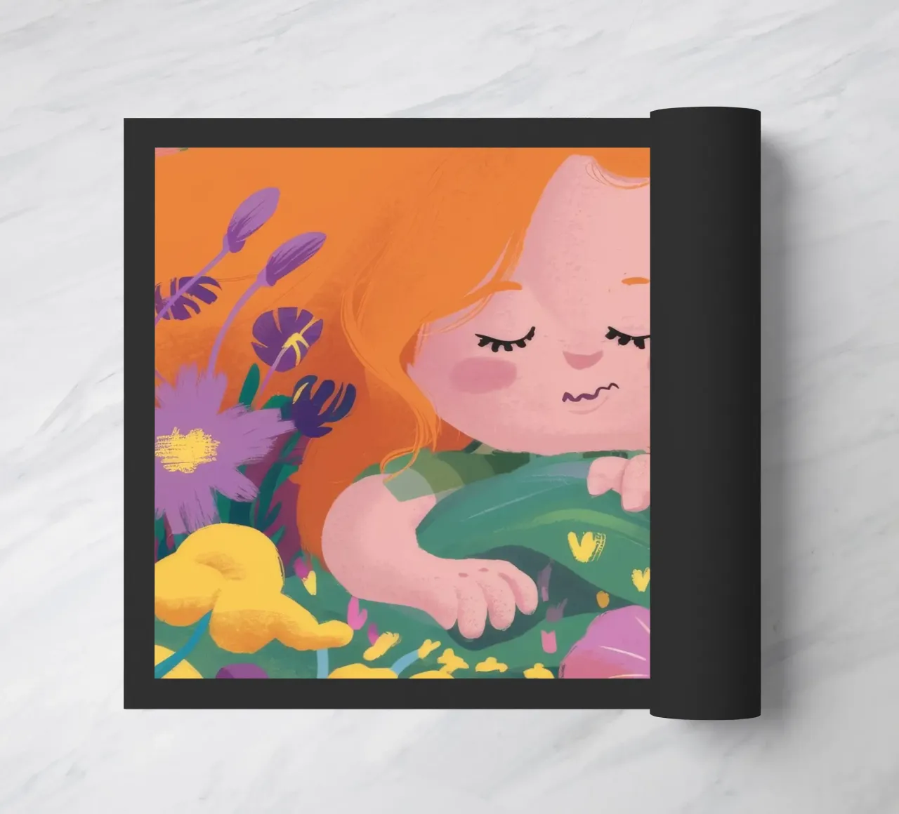 Paesaggio onirico floreale zerbino da Petal Canvas