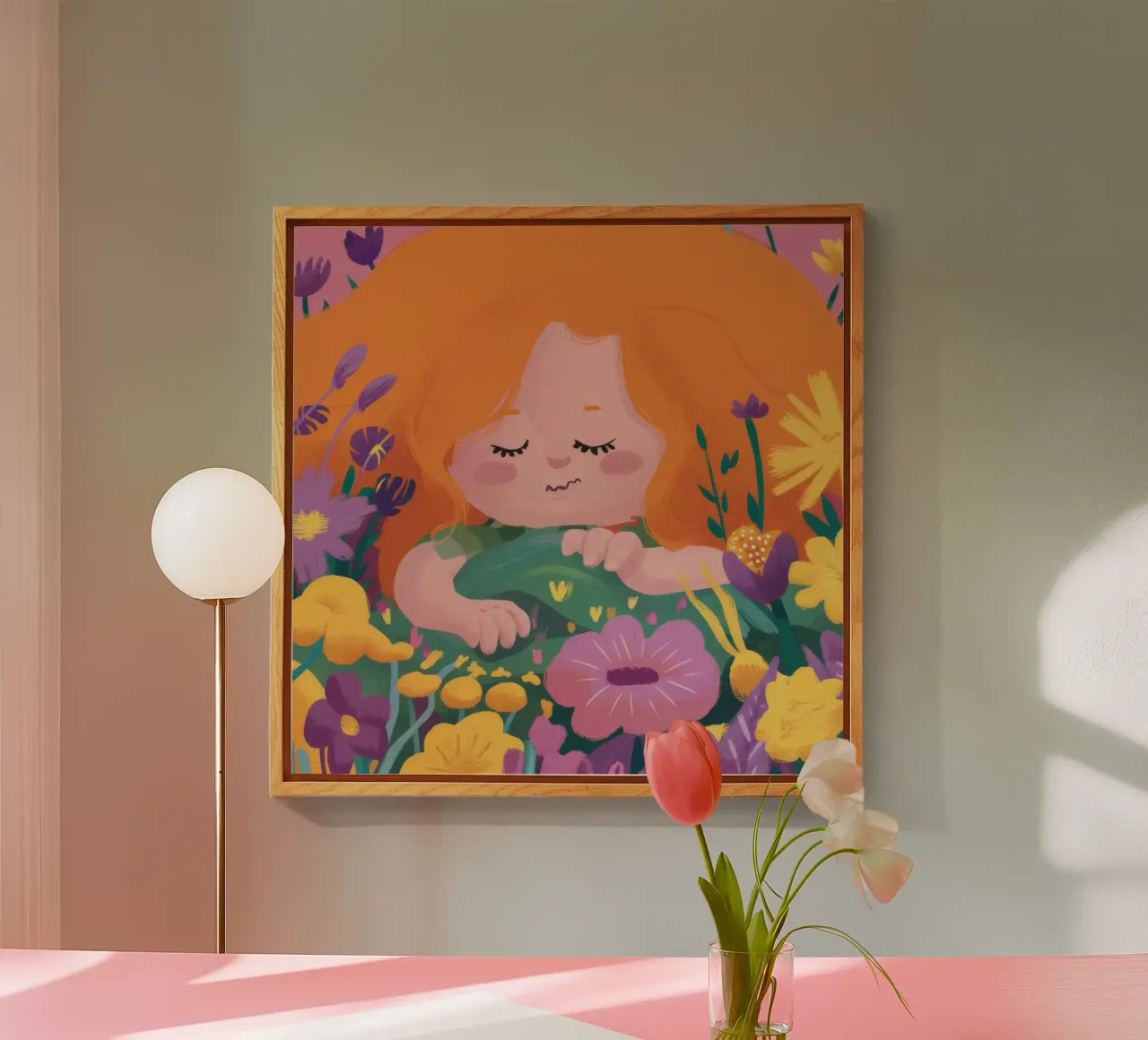 Paesaggio onirico floreale plexiglass da Petal Canvas