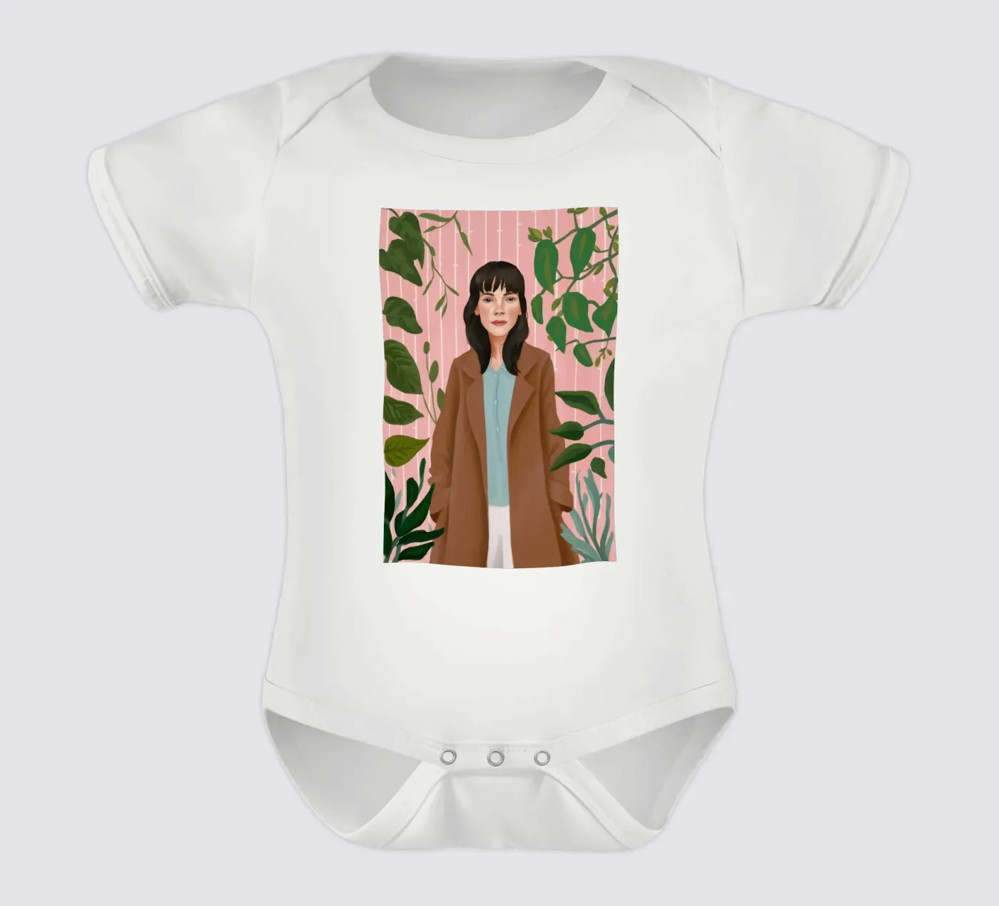 Leafy Elegance body bébé de Petal Canvas