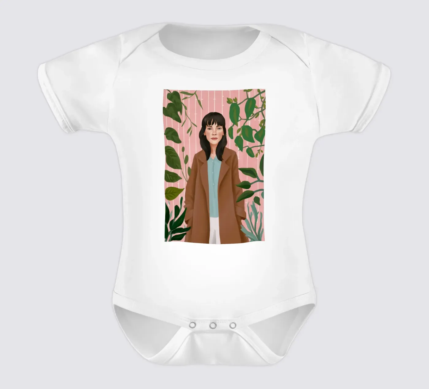 Leafy Elegance body bébé de Petal Canvas