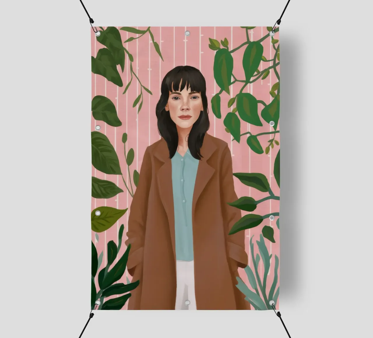 Leafy Elegance pvc cover by Petal Canvas