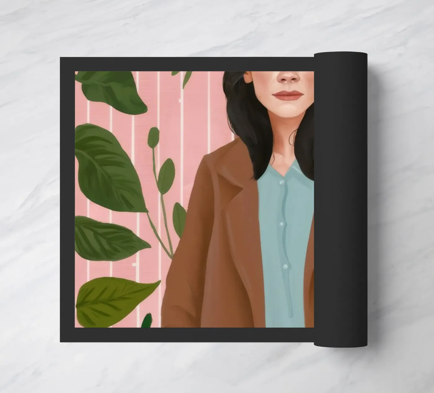 Leafy Elegance deurmat van Petal Canvas