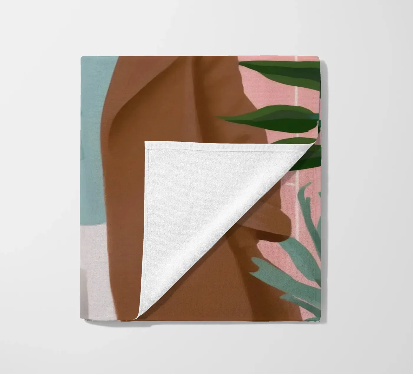 Leafy Elegance serviette de plage de Petal Canvas
