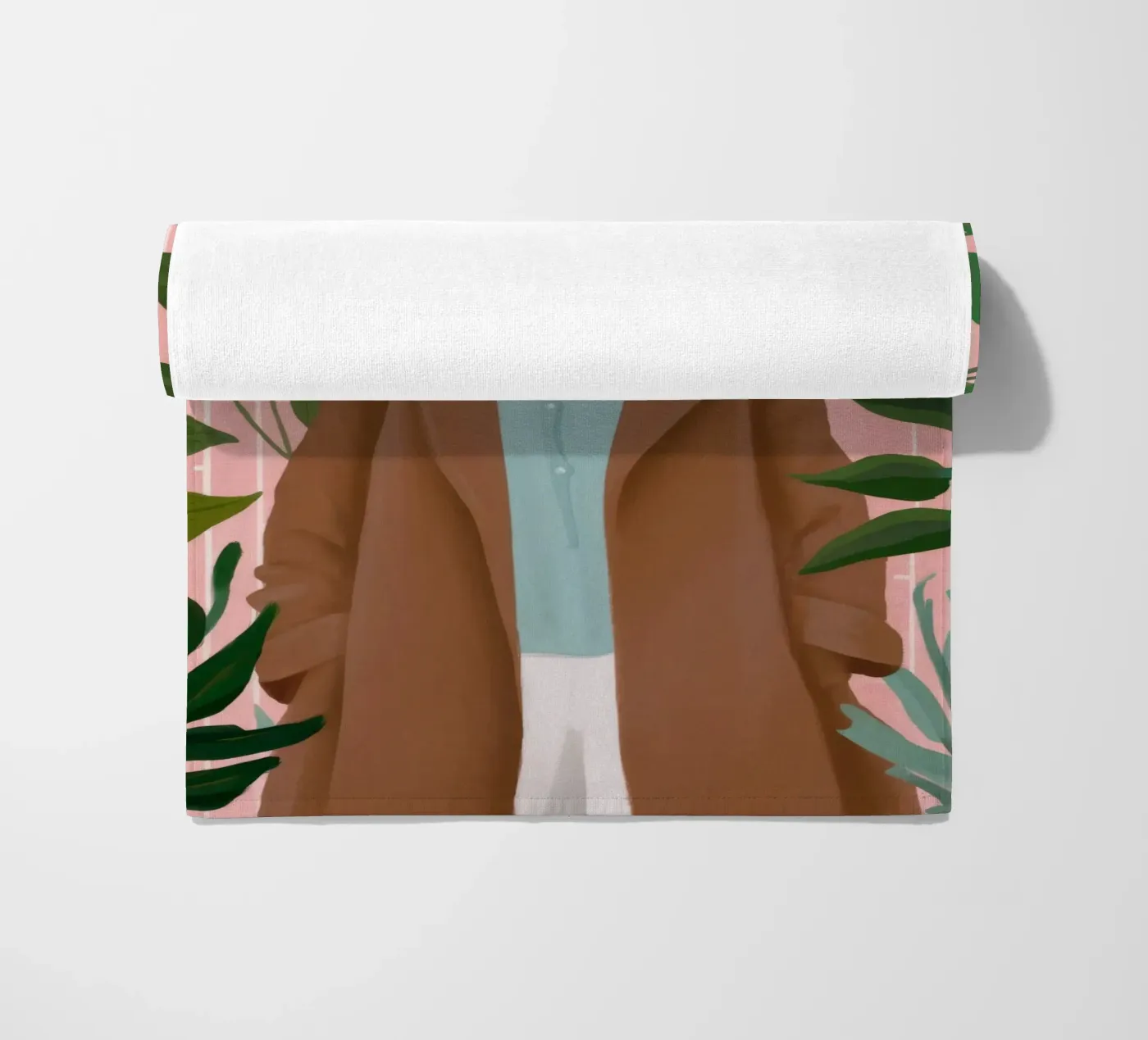 Leafy Elegance serviette de plage de Petal Canvas