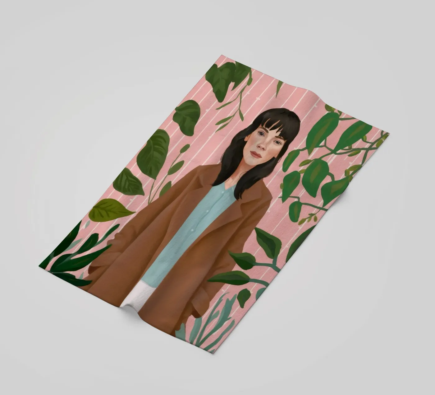 Leafy Elegance serviette de plage de Petal Canvas