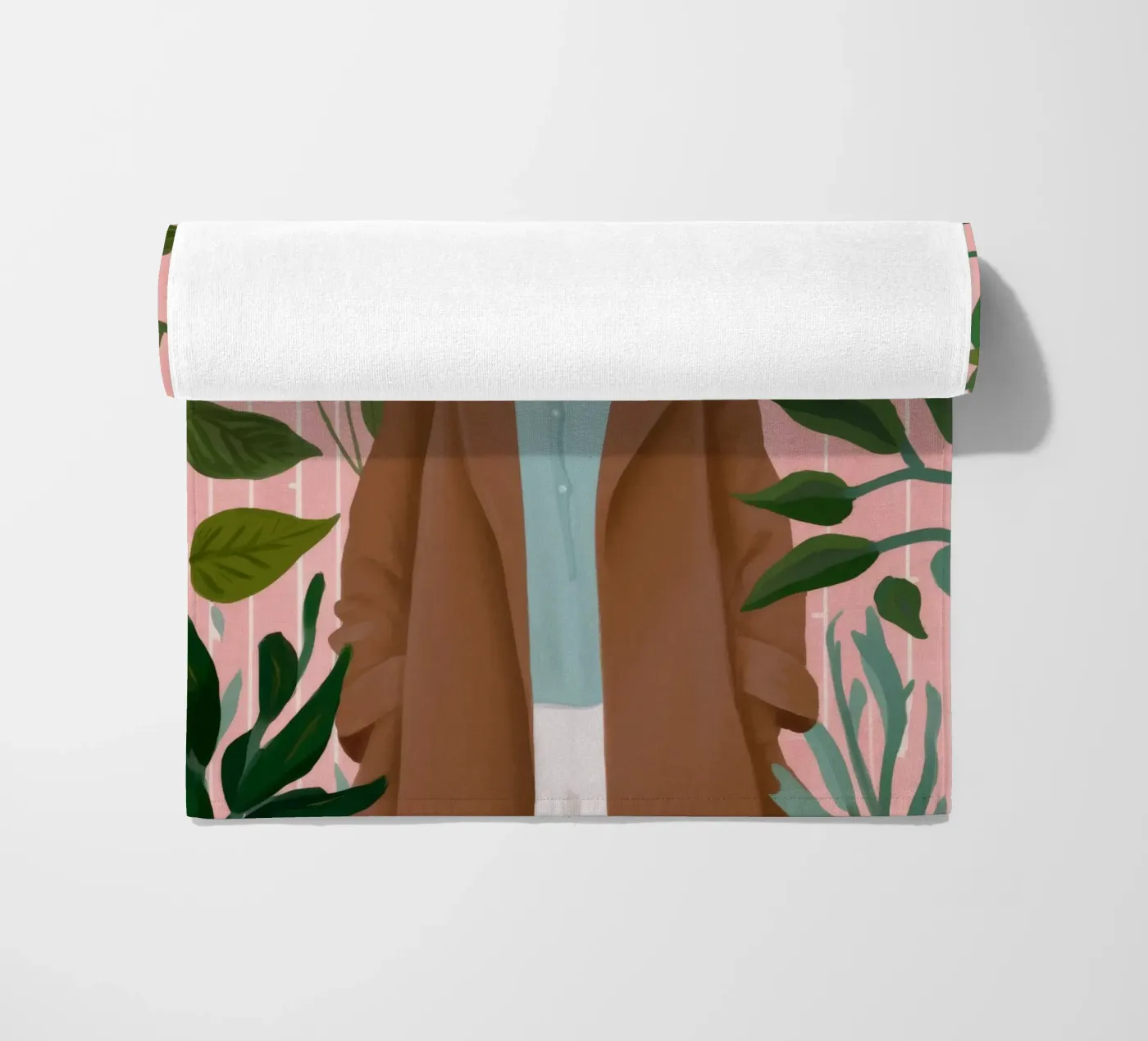 Leafy Elegance serviette de plage de Petal Canvas