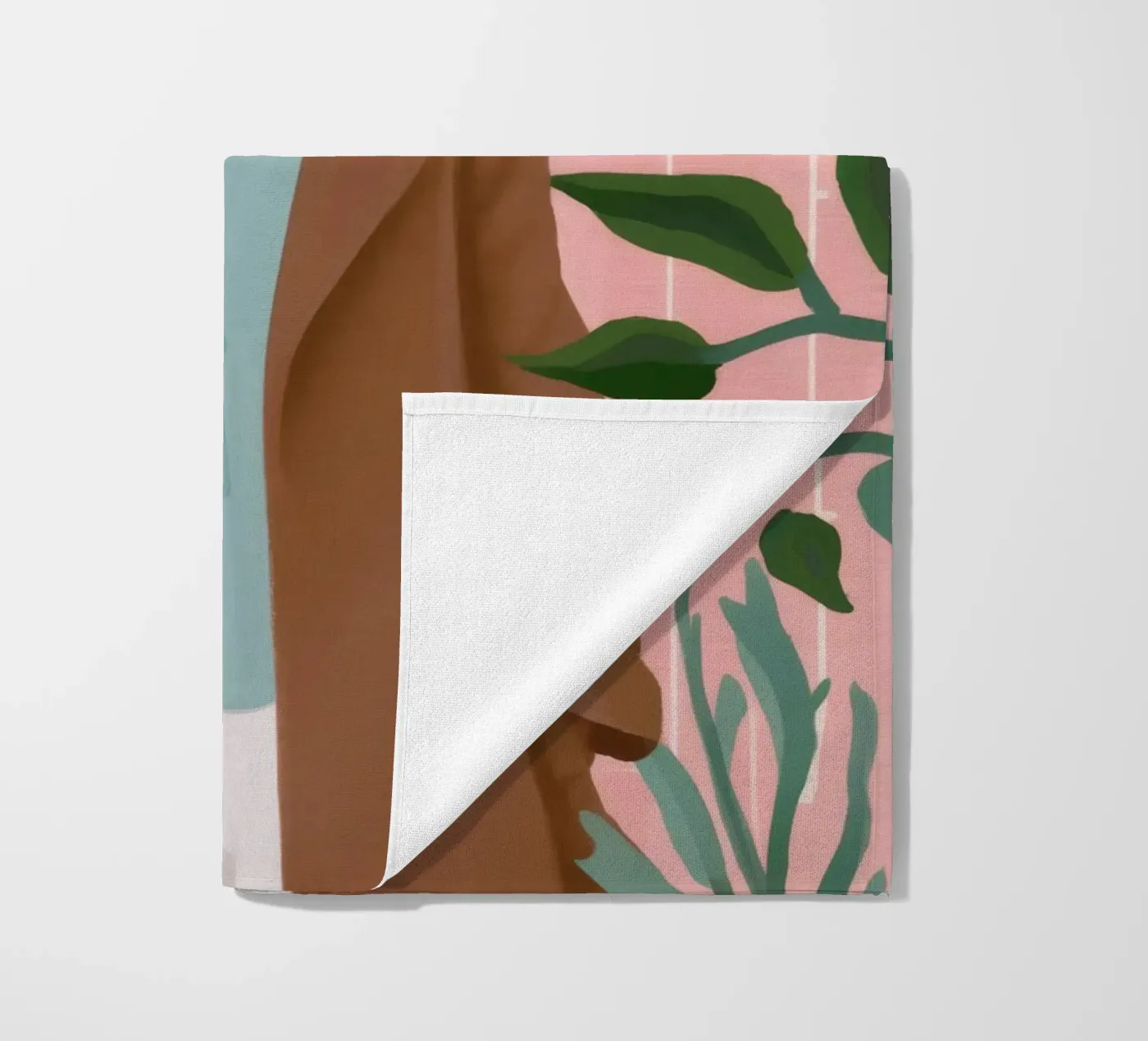 Leafy Elegance serviette de plage de Petal Canvas