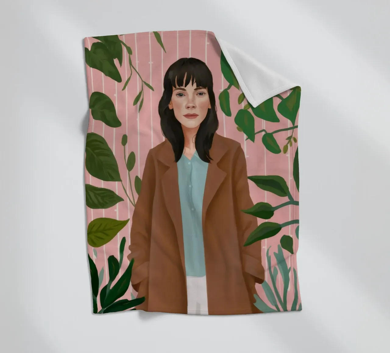 Leafy Elegance Fleecedecke von Petal Canvas