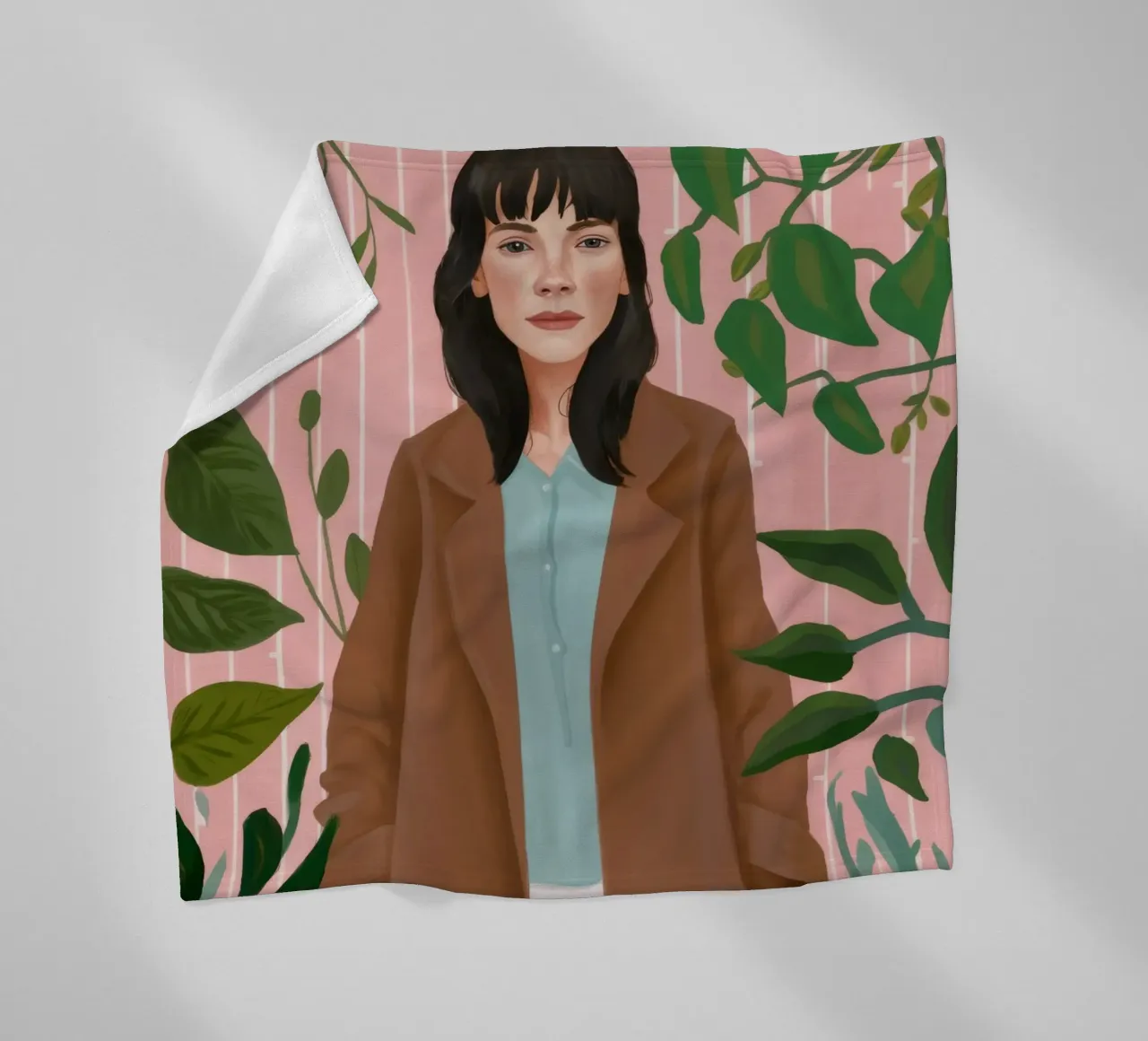 Leafy Elegance Fleecedecke von Petal Canvas