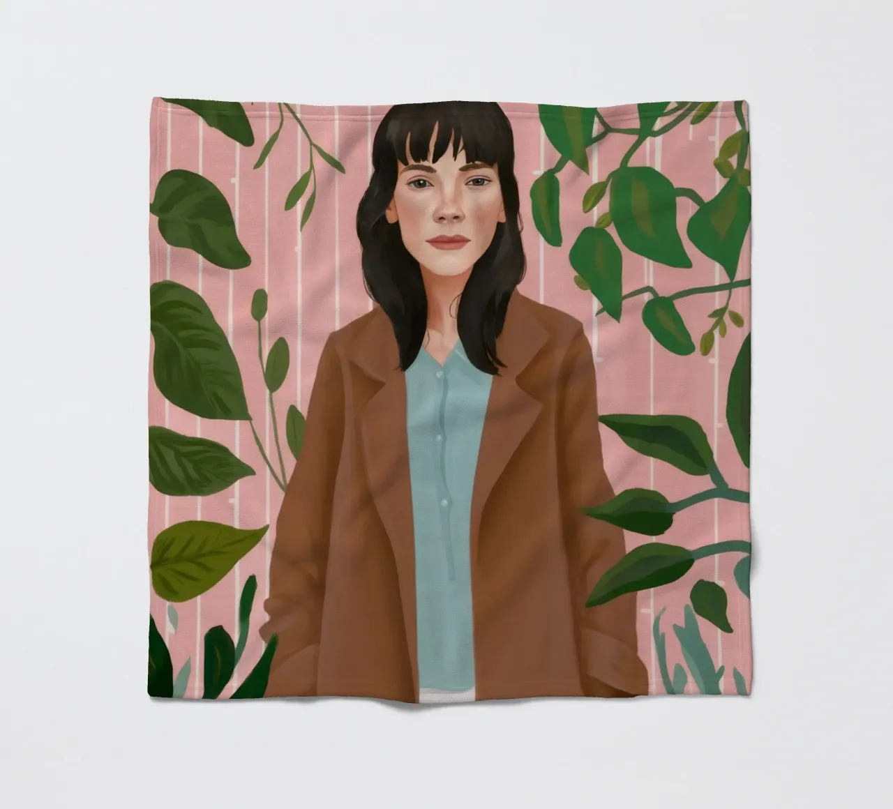 Leafy Elegance Fleecedecke von Petal Canvas