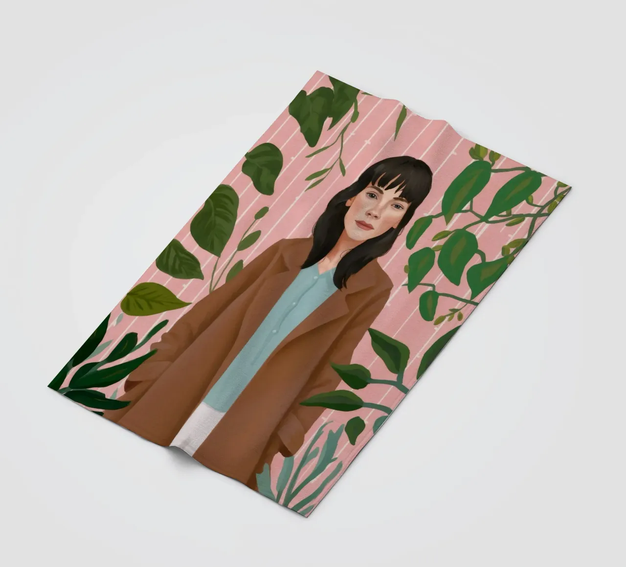 Leafy Elegance Fleecedecke von Petal Canvas