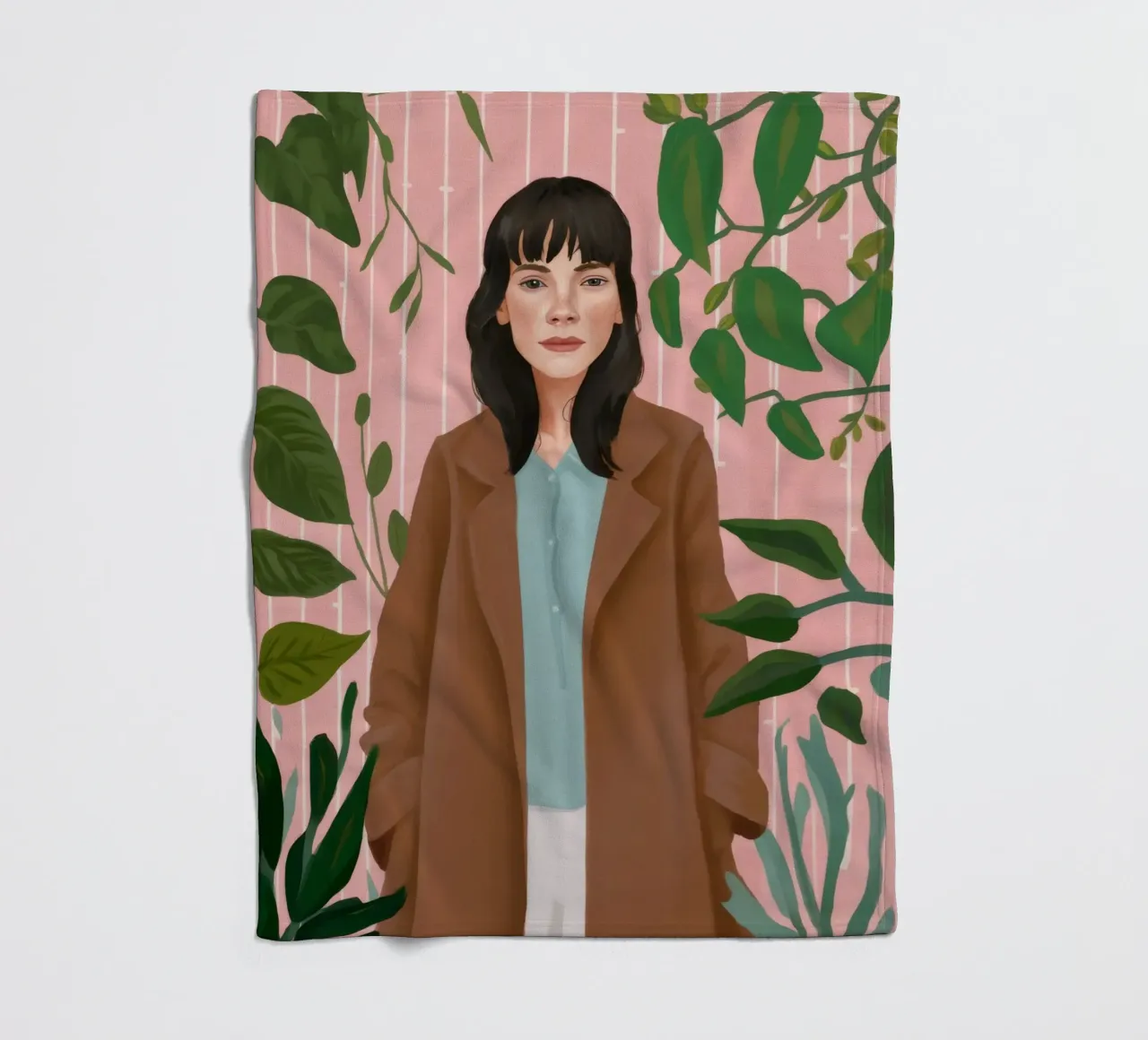 Leafy Elegance Fleecedecke von Petal Canvas