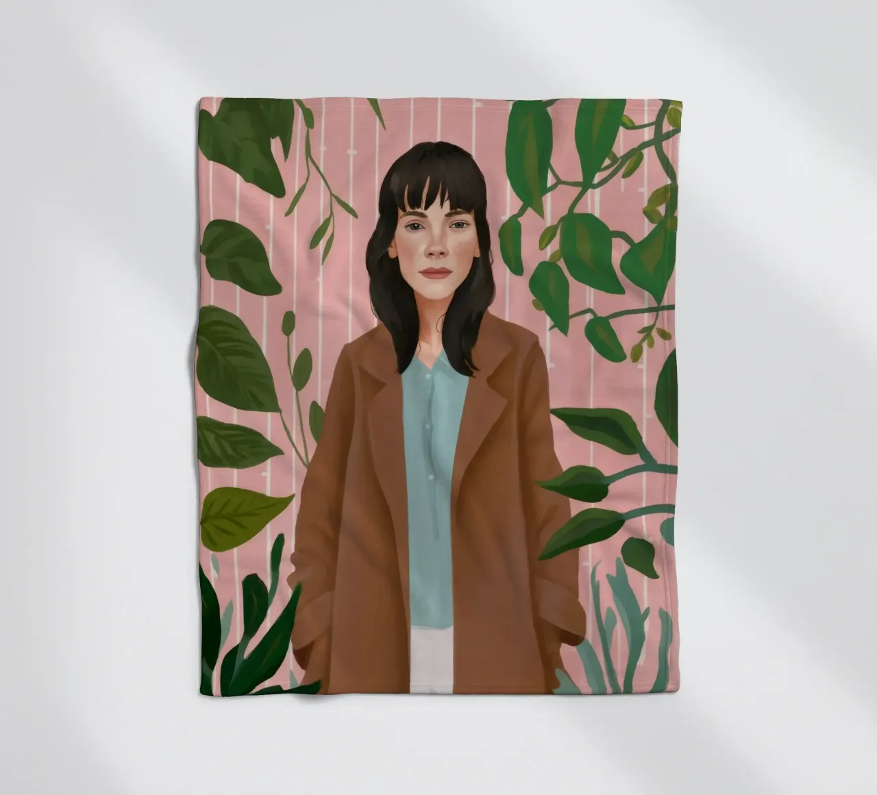 Leafy Elegance Fleecedecke von Petal Canvas