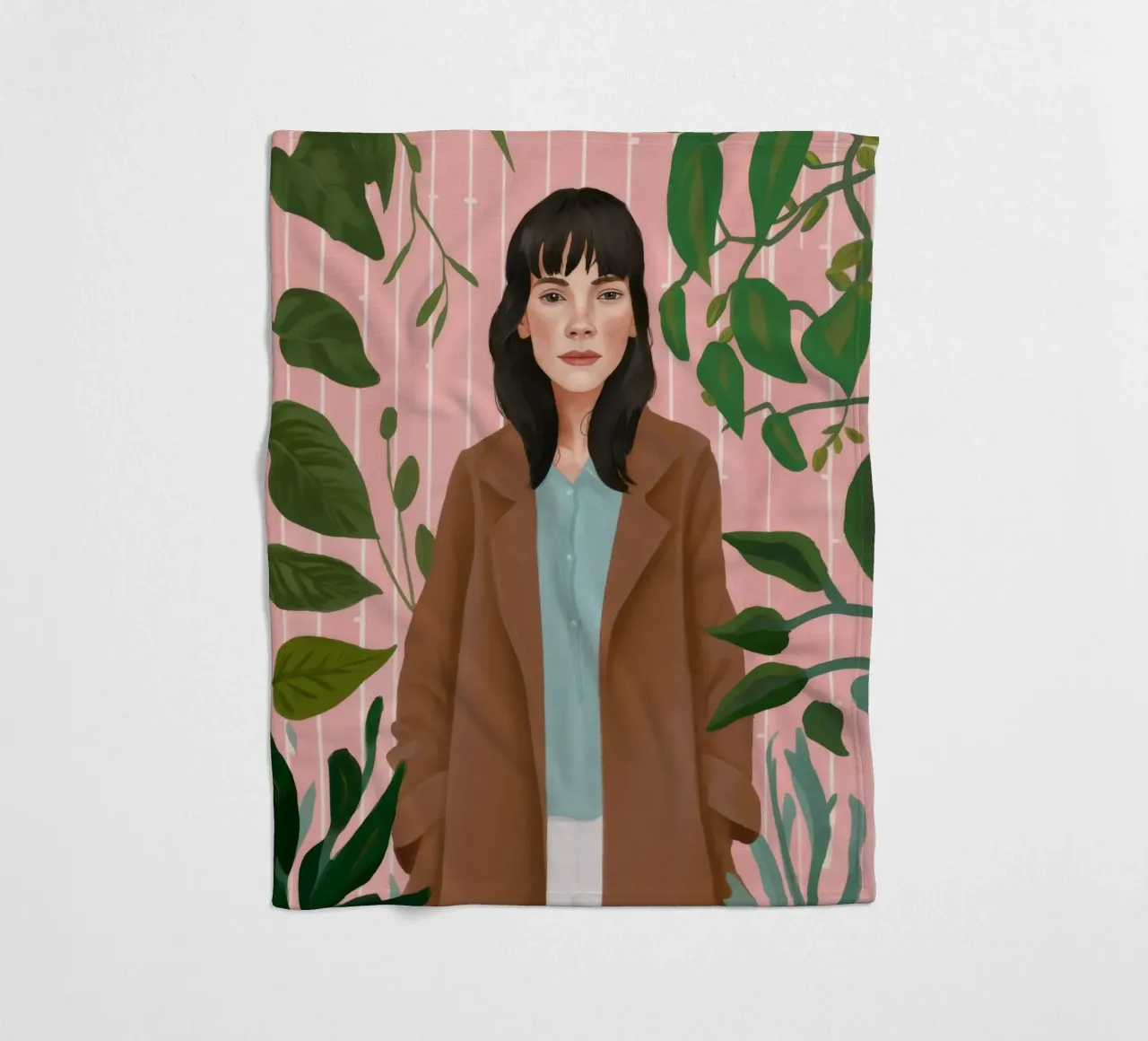 Leafy Elegance Fleecedecke von Petal Canvas