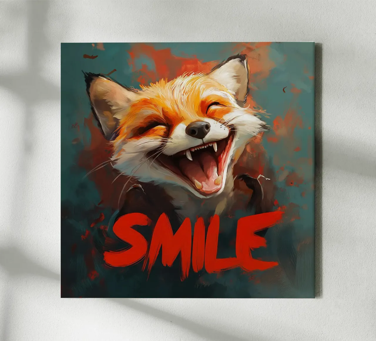 Fox Smile tela con Cornice a cassetta da Motivate-Today