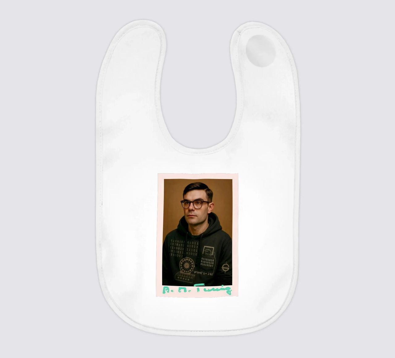 Nerd Icon – Alan Turing babero de CNTRL