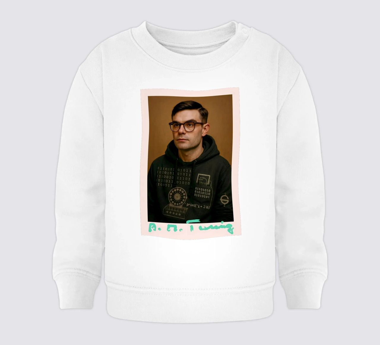 Nerd Icon – Alan Turing sudadera de bebé de CNTRL