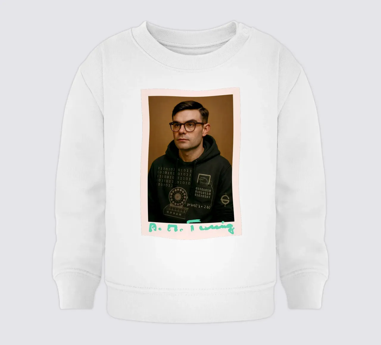 Nerd Icon – Alan Turing felpa neonato da CNTRL