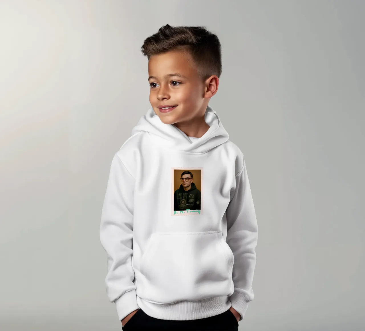 Nerd Icon – Alan Turing felpa bambino con cappuccio da CNTRL