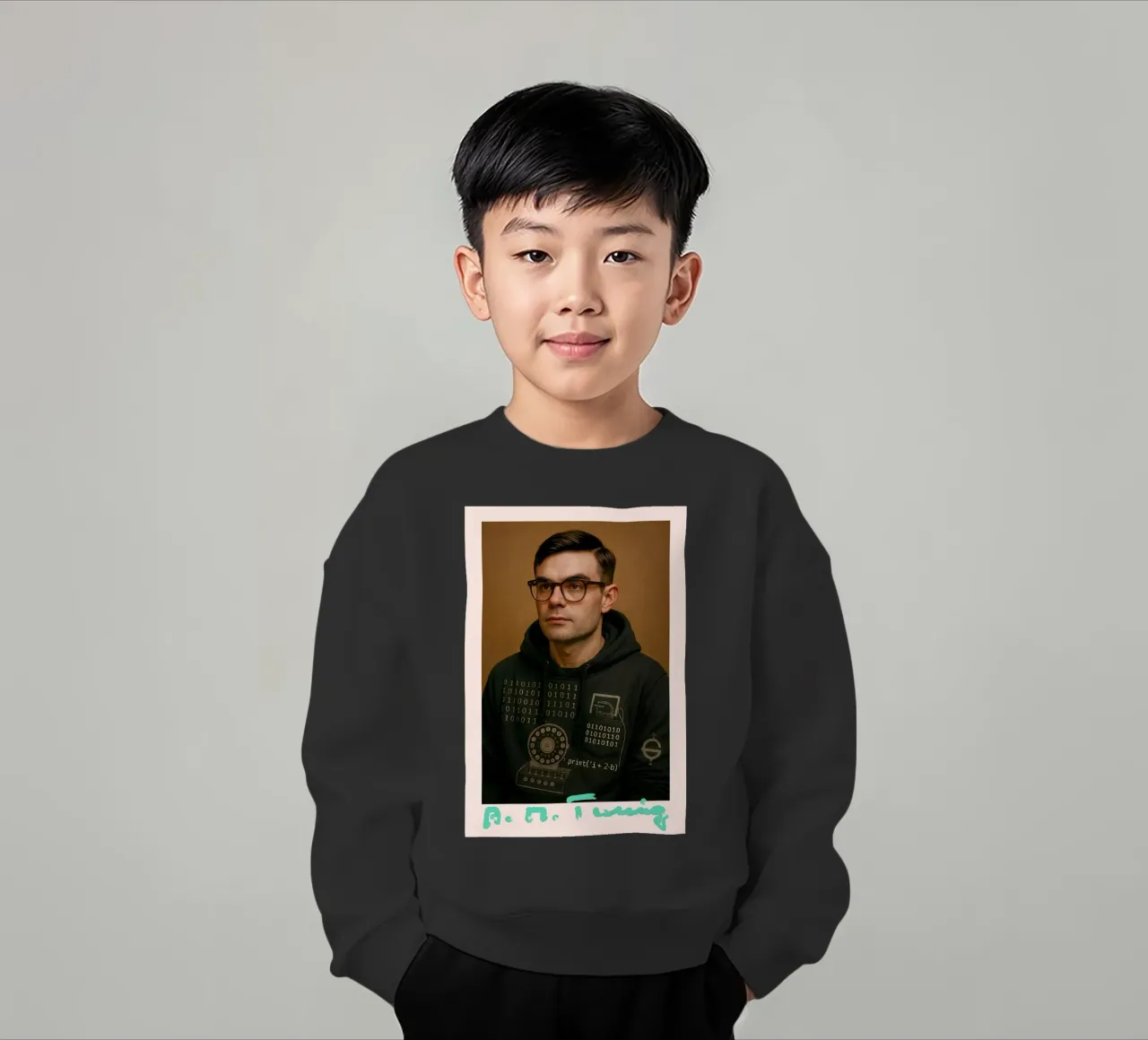 Nerd Icon – Alan Turing felpa bambino da CNTRL