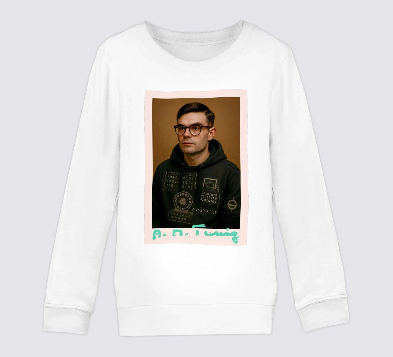 Nerd Icon – Alan Turing sudadera para niño de CNTRL