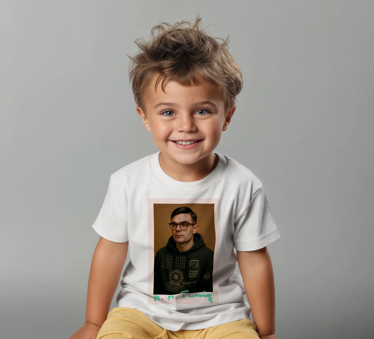 Nerd Icon – Alan Turing camiseta para niños de CNTRL