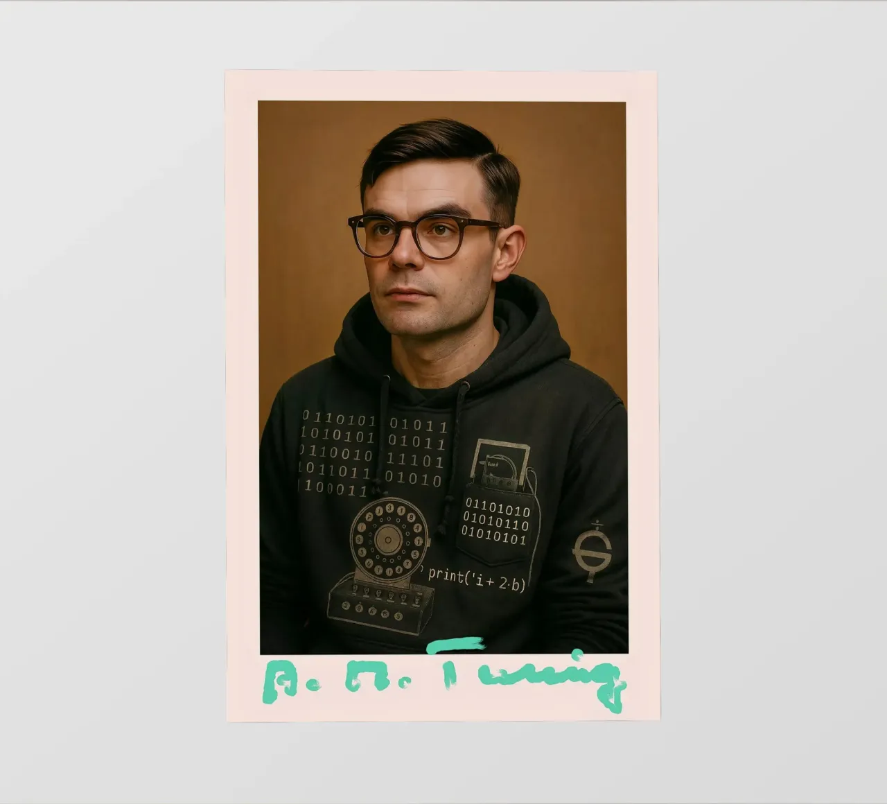 Nerd Icon – Alan Turing pellicola backlit da CNTRL