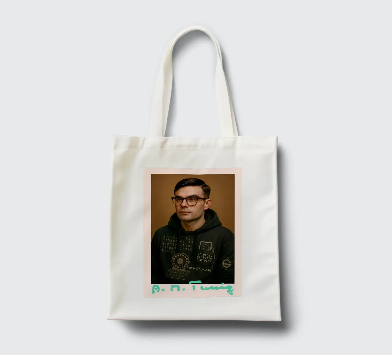 Nerd Icon – Alan Turing borsa in juta da CNTRL