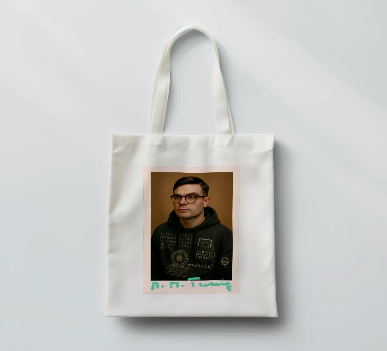 Nerd Icon – Alan Turing borsa in juta da CNTRL