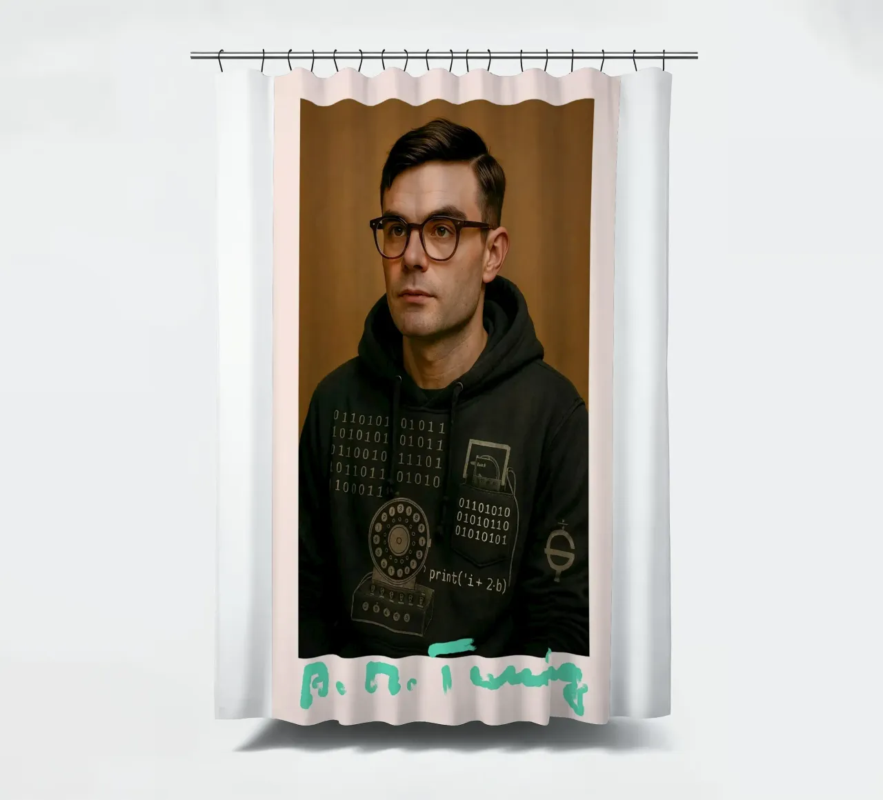 Nerd Icon – Alan Turing tenda da doccia da CNTRL