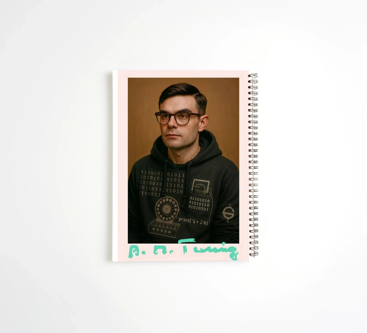 Nerd Icon – Alan Turing cuaderno de espiral de CNTRL