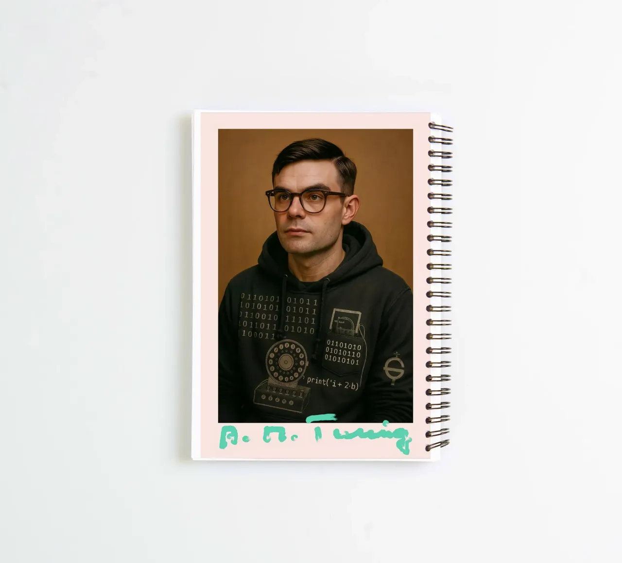 Nerd Icon – Alan Turing diario ad anelli da CNTRL