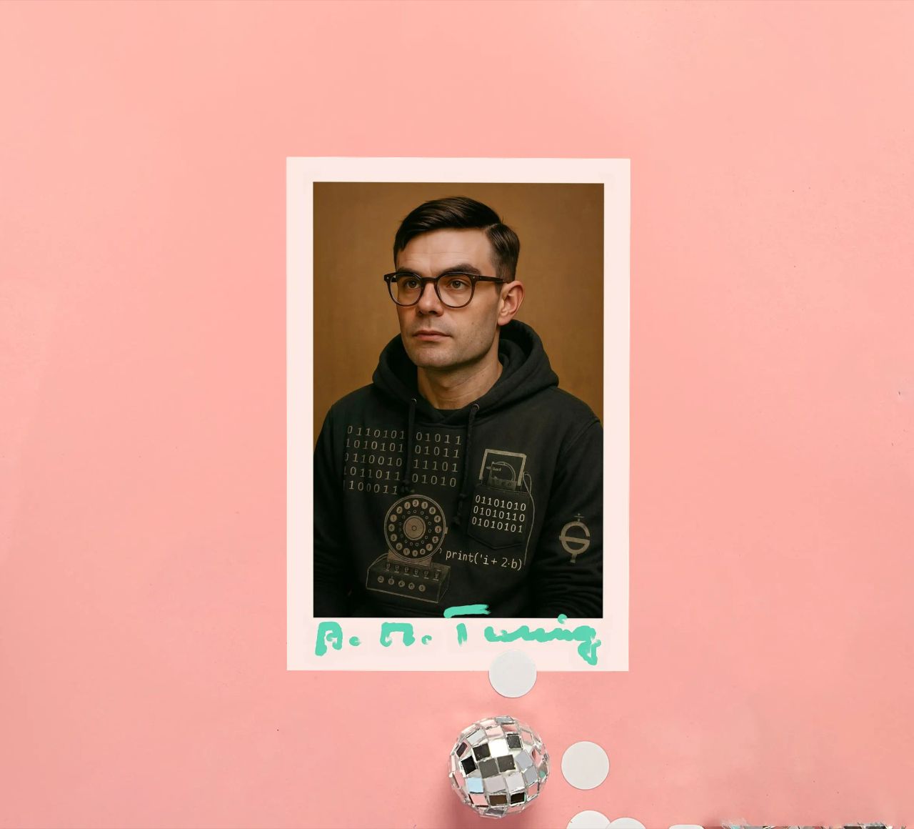 Nerd Icon – Alan Turing pegatina de CNTRL